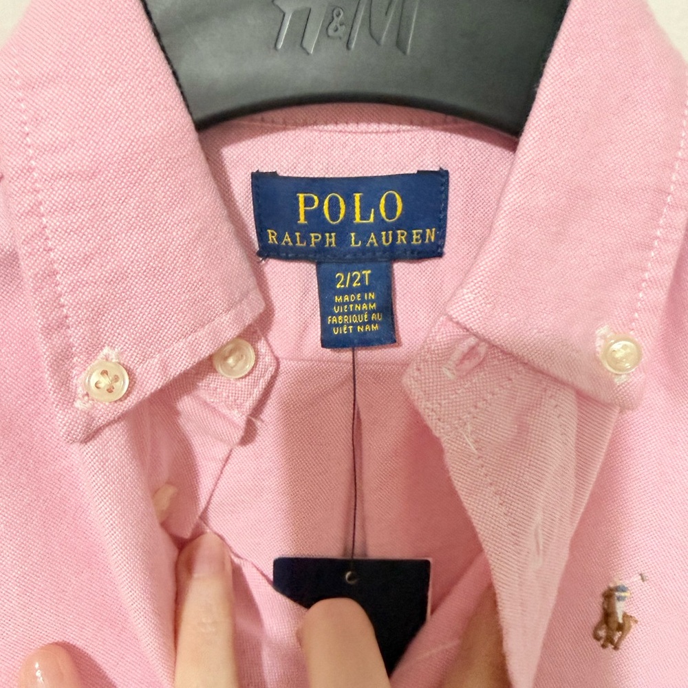 Polo by Ralph Lauren Light Pink Kids Button Down Shirt - Picture 3 of 6